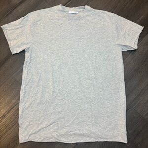 John Elliott Shirt Mens 2 Medium Gray Distressed Hem USA Short Sleeve Tee Soft